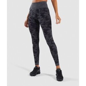 Gymshark Camo Seamless Leggings Gray Black Women's Size Medium